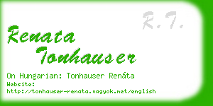 renata tonhauser business card